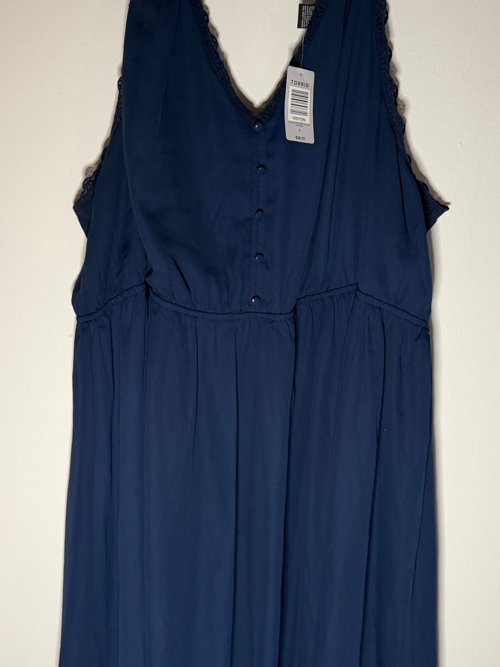 torrid Navy Lace-Trim V-Neck Skater dress Sz 6